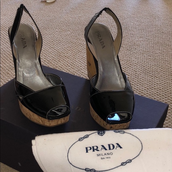 Prada Milano Calzature Donna Cork-Wedge - Picture 2 of 7